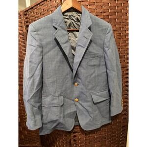 Mens Palm Beach Blazer The Short Shop Light Blue Gold Button Sport Coat